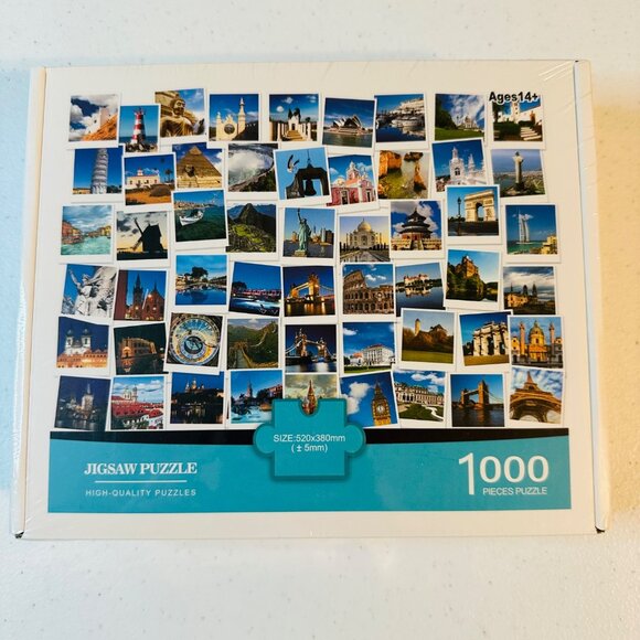 1000-Piece Jigsaw Puzzle With Photos Of Famous Landmarks - Picture 2 of 6